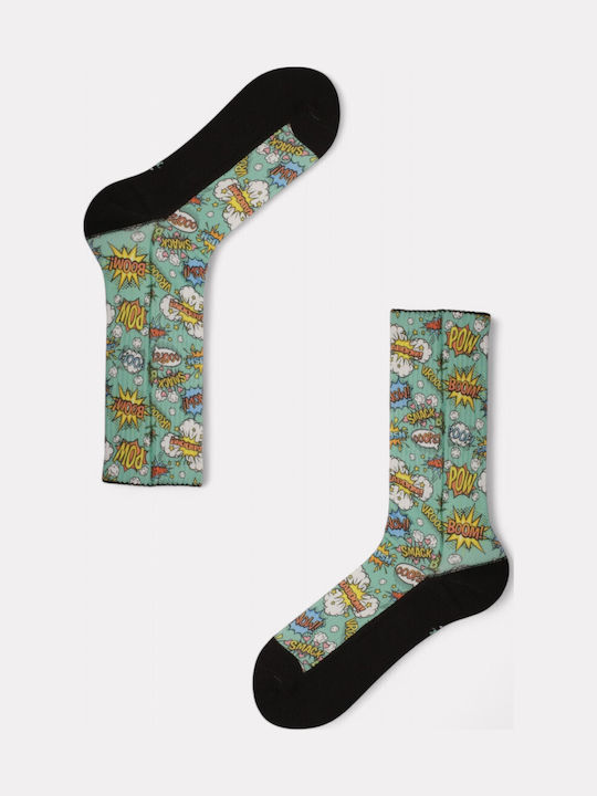 Κάλτσα #doyoudaresocks By Dimi Socks Digital Printed Casual Pop Art Ds70118-βεραμάν Κάλτσα #doyoudaresocks By Dimi Socks Digital Printed Casual Pop Art Ds70118-βεραμάν