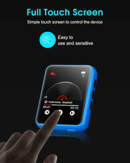 Joliker MP3 Player (32GB) with IPS Touch Screen 1.8" Blue MY532GB