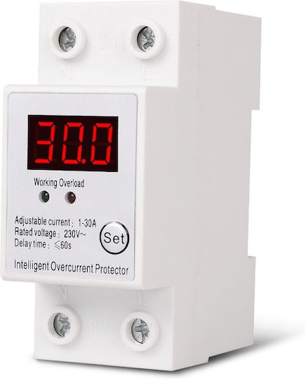 Releu de Siguranță Digital Protecție Tensiune Sinotimer 30a 230v Sap-30a Recuperare Automată Afișaj LED