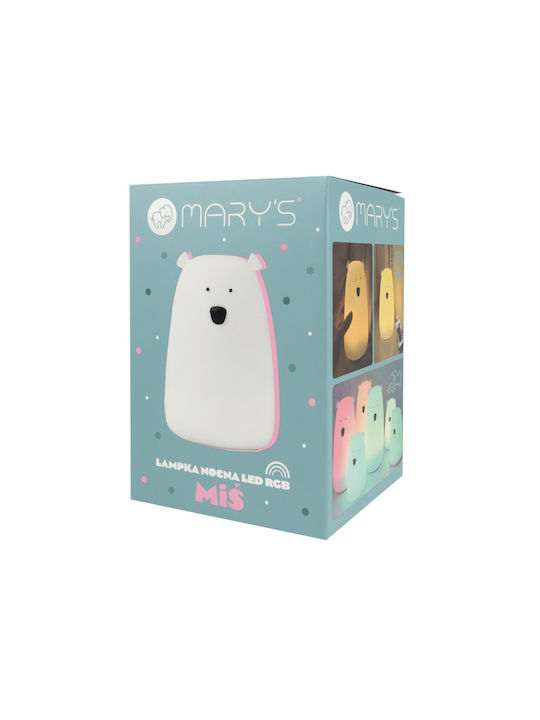 Mary's Nursery Night Light LED Bear USB White Warm