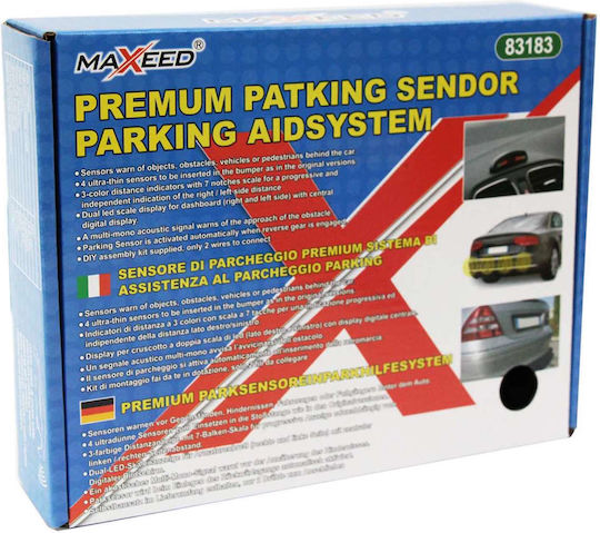 Maxeed Auto-Parksystem mit Bildschirm und 4 Sensoren in Silber Farbe