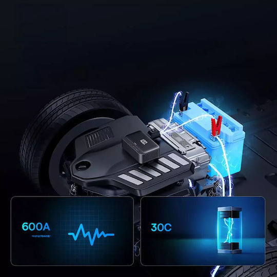 Baseus Super Energy Portable Car Battery Jump Starter 6000mAh with Power Bank / USB / Φακό 12V