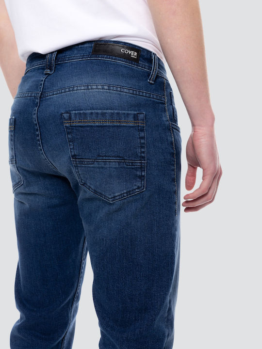 Cover Men's Jeans Pants Elastic with Regular Fit Denim