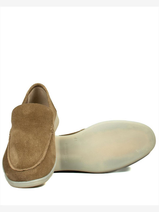 Δερμάτινα Ανδρικά Loafers σε Καφέ Χρώμα