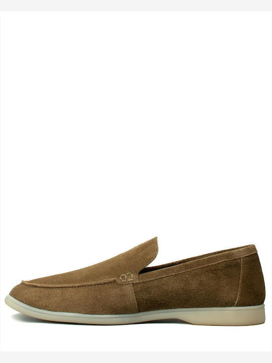 Δερμάτινα Ανδρικά Loafers σε Καφέ Χρώμα