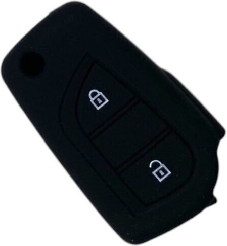 Θήκη Σιλικόνης Κλειδί Toyota Citroen C1 Peugeot 108 2 Κουμπιά Μπλε