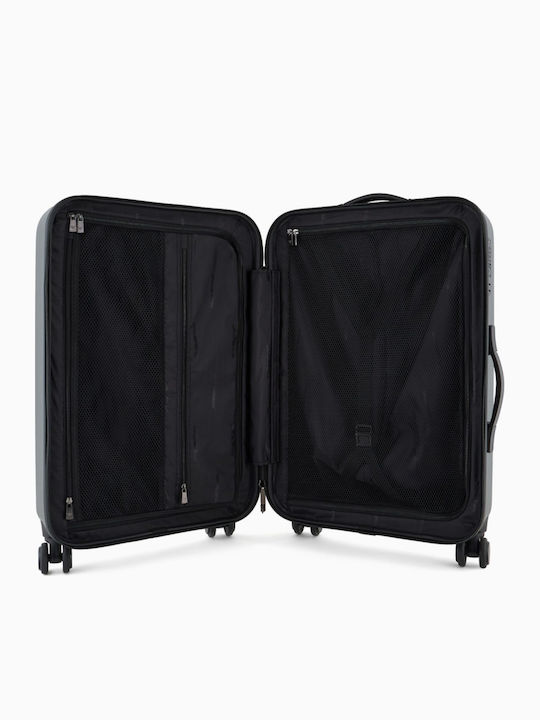 Emporio Armani Valiză de Călătorie Mare Dură Negru cu 4 roți Înălțime 70cm EM001930AF15459-U8097