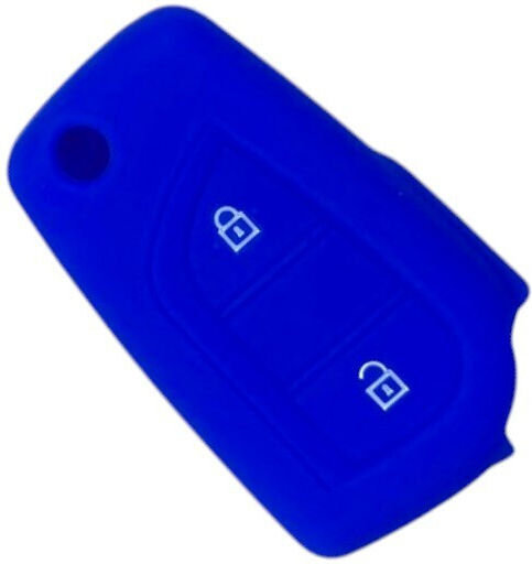 Silicone Key Cover for Toyota Citroen C1 Peugeot 108 2 Buttons Red