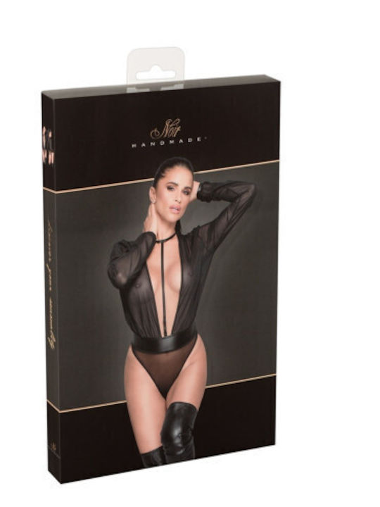 Body din plasă Noir Handmade cu bretea reglabilă