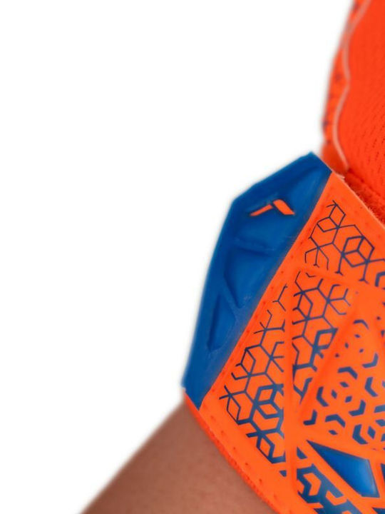 Reusch Attrakt Starter Solid Finger Support Kids Goalkeeper Gloves Orange