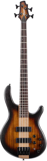 Cort Elektrischer Bass C4 Plus ZBMH TBB Trans Schwarz Burst