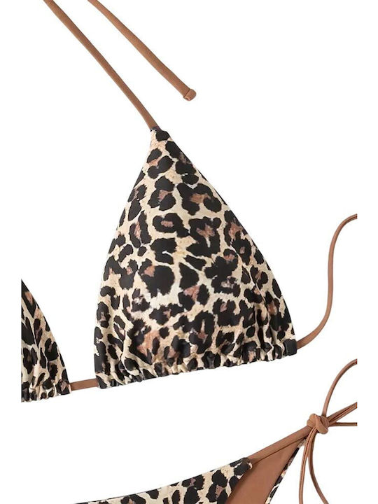 Set Bikini Τριγωνάκι Animal Print Λεοπάρ