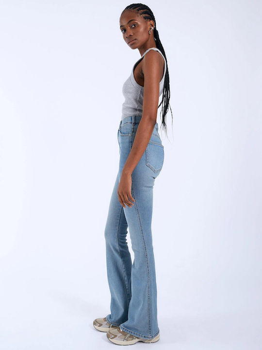 Talie înaltă Blugi de damă Evazați cu croială skinny Cape Light Vintage Worn