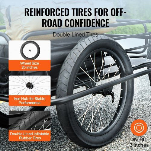 Vevor Bicycle Trailer Load Capacity 275 Pounds Durable Bicycle Cart Yykhz2275b00p8ev8v0