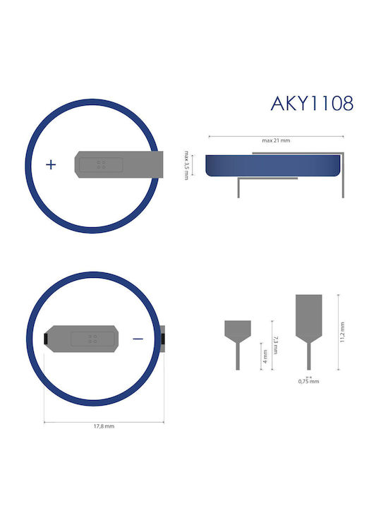 Akyga Hp2c Batterie Lithium für Uhren CR2032 3V 1Stück