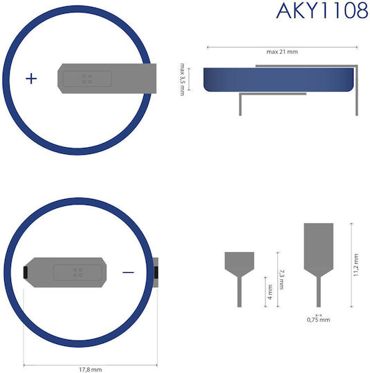 Akyga Hp2c Baterie Litiu pentru ceasuri CR2032 3V 1buc