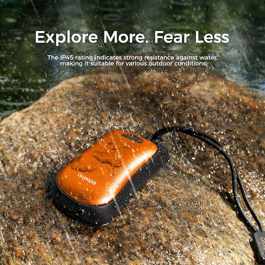 Ocoopa Hand Warmer Ut4 Urban Ut3061 Og Usb-c Ip45 Adjustable Heat Magnetic Strap 2x 3000mah Orange