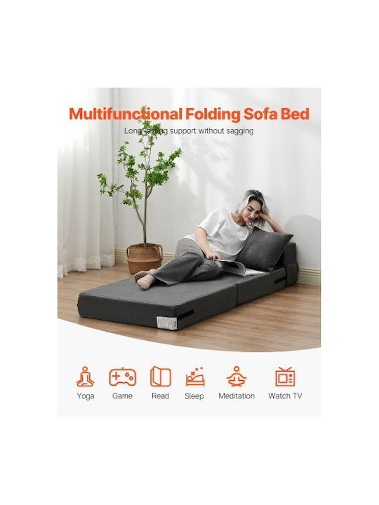 Multifunctional Bean Bag Sofa Dark Gray 186x73x15cm