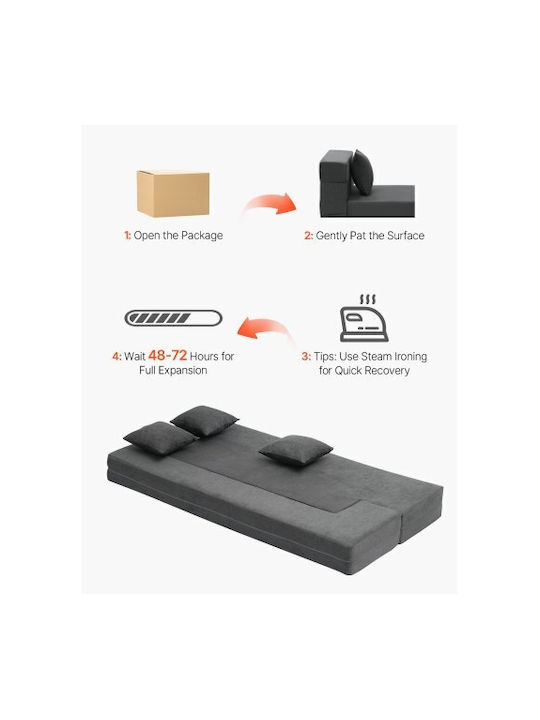 Vielseitiger Sitzsack & Pouf Dunkelgrau 103x193x22,5cm
