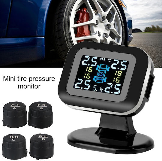 Wireless TPMS USB LCD Display – Car Tire Pressure Monitoring System AIF120