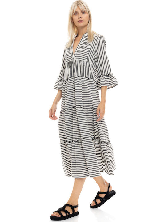 Beachwear Long Stripe Sand Black B433 B433-black Black Beachwear Long Stripe Sand Black B433 B433-black Black