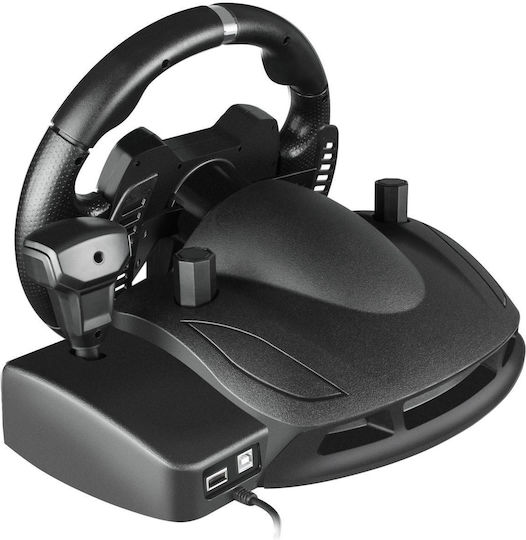 Sven GC-W900 Τιμονιέρα με Μοχλό Ταχυτήτων και Πετάλια για PC / PS3 / PS4 / Switch / XBOX 360 / XBOX One με 270° Περιστροφής