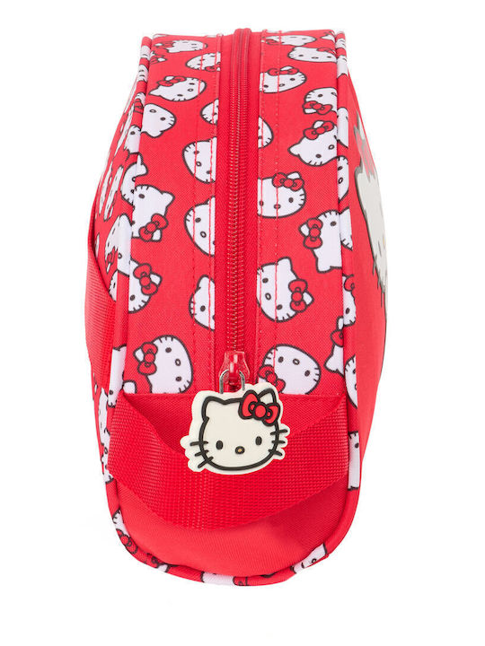 Чанта за пътуване Hello Kitty Iconic бяло червено 26 x 16 x 9 см