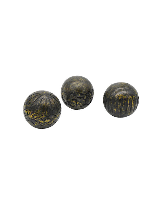 Artekko Set Dekorative Figuren aus Holz 12.7x12.7x12.7cm 3Stück