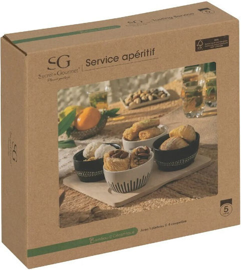 Secret de Gourmet Κεραμική Ορντεβιέρα 4 Θέσεων με Βάση Πολύχρωμη Ø5xY6.5cm Π22.8xΜ22.8xΥ6.5cm 4τμχ Secret de Gourmet Κεραμική Ορντεβιέρα 4 Θέσεων με Βάση Πολύχρωμη Ø5xY6.5cm Π22.8xΜ22.8xΥ6.5cm 4τμχ