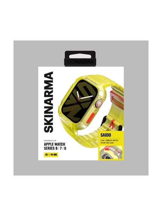 Skinarma Strap+saido Cover 2in1 Apple Watch 45/44mm Yellow Neon