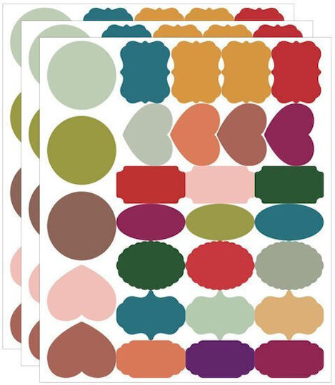 Small Adhesive Labels Multicolored 230x