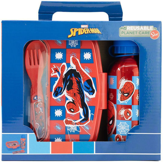 Stor Πλαστικό Παιδικό Δοχείο Φαγητού Spiderman 0.4lt Κόκκινο