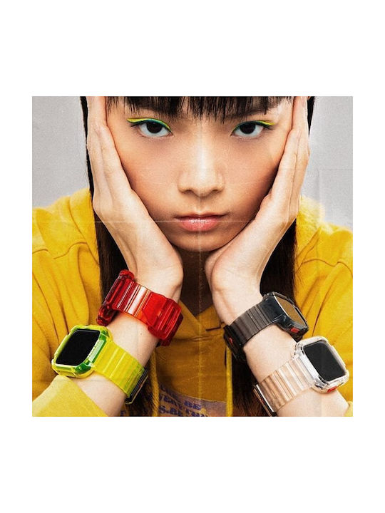 Skinarma Strap+saido Cover 2in1 Apple Watch 45/44mm Smoke