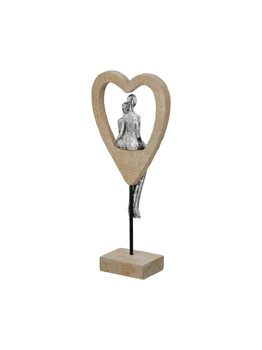 ArteLibre Decorative Heart Aroha made of Metallic 14.5x7x34cm 1pcs