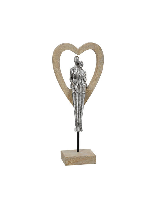 ArteLibre Decorative Heart Aroha made of Metallic 14.5x7x34cm 1pcs