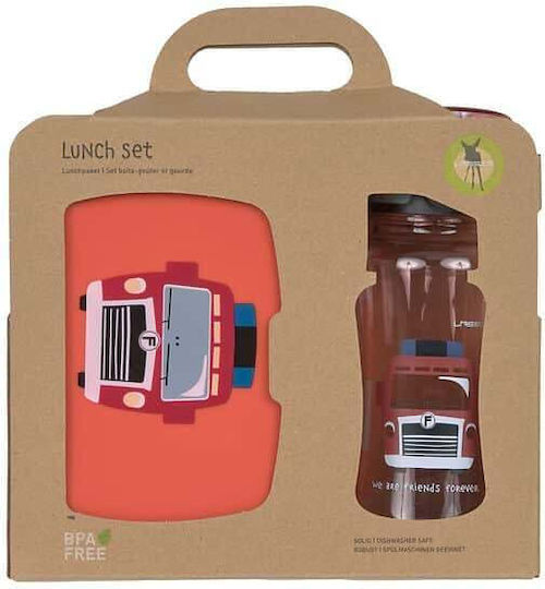 Laessig Tiny Drivers Plastic Kids' Food Container Set 0.46L Red