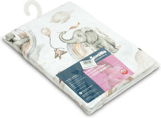 Sensillo Baby Crib Bedding Set 3pcs Gray