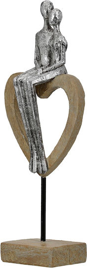 ArteLibre Decorative Heart Made of Metal 7x11.5x32cm