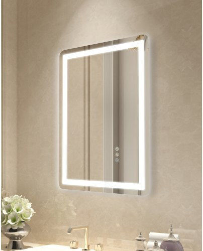 Vevor Банско Огледало LED 50x70см Бял
