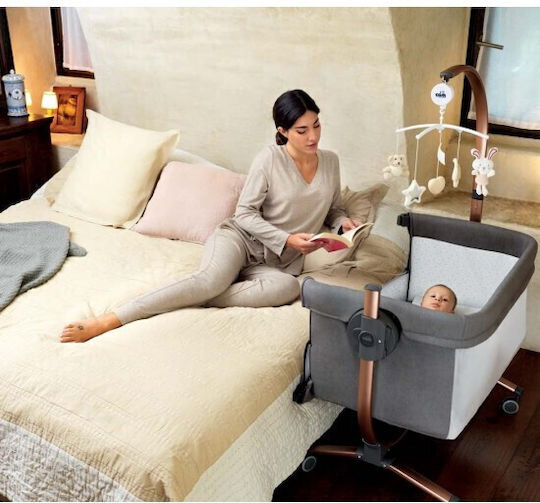 Cam Cradle Cullami with Mattress and Wheels Beige
