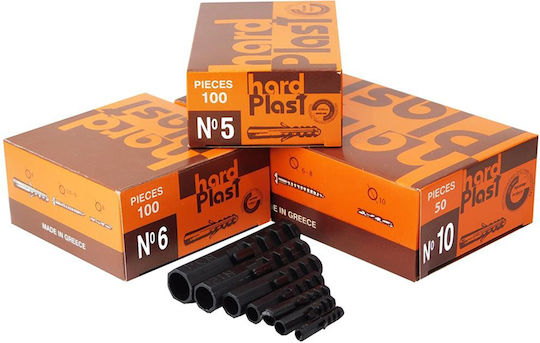 Ancore din plastic dur pentru beton, plastic negru N8