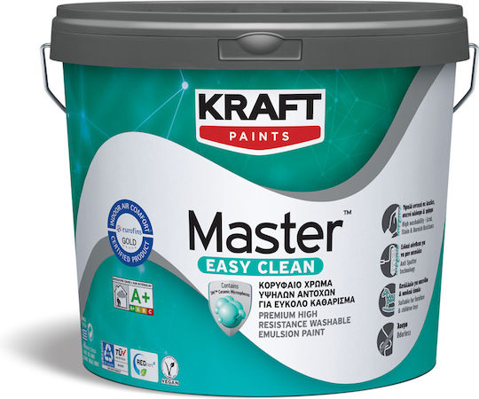 Kraft Master Easy Clean Πλαστικό Χρώμα για Εσωτερική Χρήση 1lt