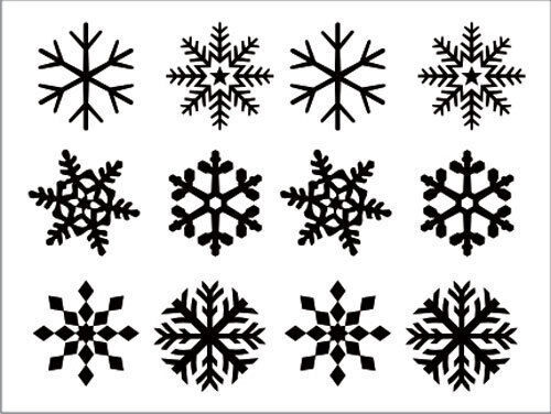 Christmas Snowflake Sticker Set 42cm X 30cm