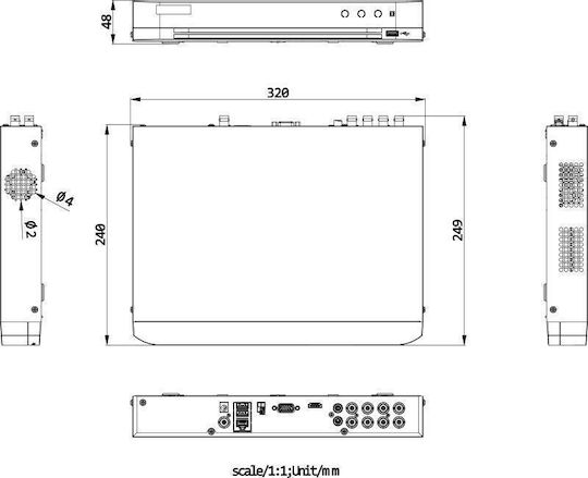 Hikvision iDS-7208HUHI-M1/X Καταγραφικό HVR 8 Καναλιών με Ανάλυση 4K