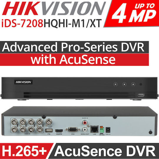 Hikvision DVR Recorder 8 Channels with Full HD+ Resolution