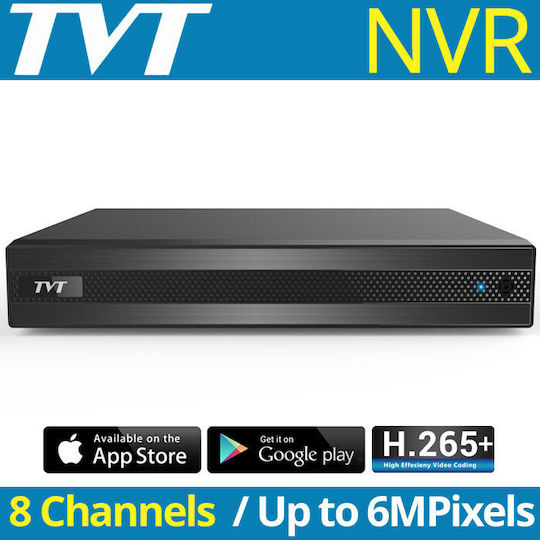 TVT TD-3008H1-B1-B Καταγραφικό NVR 8 Καναλιών με Ανάλυση Full HD+