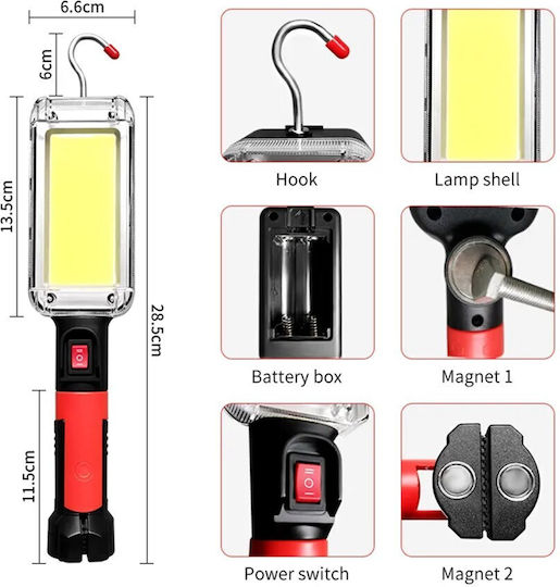 Maclean Energy Battery Workshop Light LED with Brightness up to 700lm