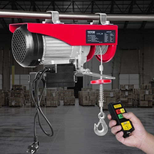 Vevor Elektrische Hebevorrichtung 1150 W WLAN-Fernbedienung Maximale Hubhöhe 6/12 m Geschwindigkeit 10 m/min Kapazität 300 600 kg