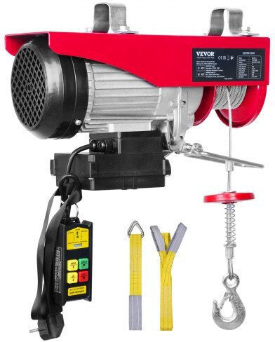 Vevor Electric Hoist 510 W Wifi Remote Control Maximum Lifting Height 6/12 M Speed 10 M Min Capacity 125 250 Kg