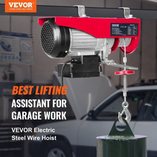 Vevor Electric Hoist 510 W Wifi Remote Control Maximum Lifting Height 6/12 M Speed 10 M Min Capacity 125 250 Kg